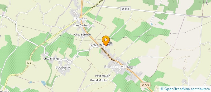 localisation de l'entreprise MADAME PIERRETTE ALLAIRE  BRIE-SOUS-MORTAGNE