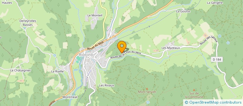 localisation de l'entreprise MADAME PIERRETTE BASTIN  RIOTORD