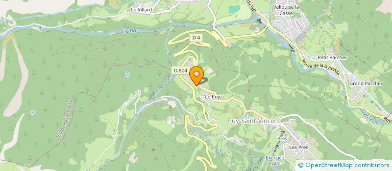 localisation de l'entreprise MADAME PIERRETTE BERTIER  VALLOUISE-PELVOUX