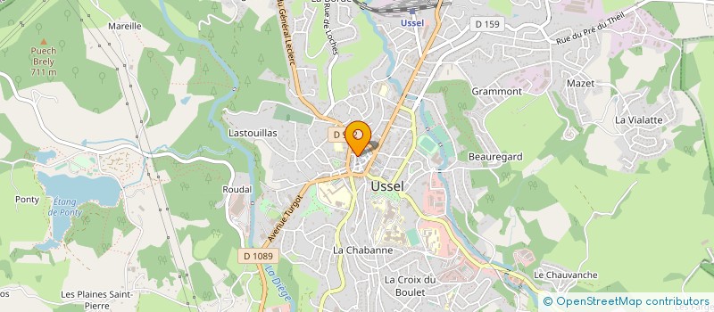 localisation de l'entreprise MADAME PIERRETTE BRUNIE à USSEL