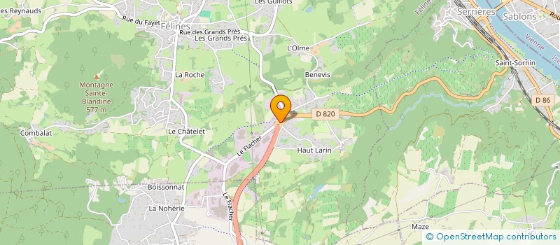 localisation de l'entreprise MADAME PIERRETTE COMBE  FELINES