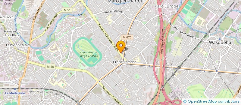 localisation de l'entreprise MADAME PIERRETTE DEDEINE à MARCQ-EN-BARŒUL