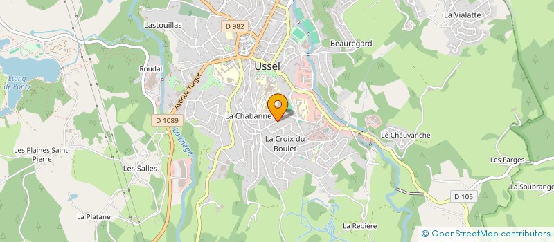 localisation de l'entreprise MADAME PIERRETTE GOUJAT à USSEL