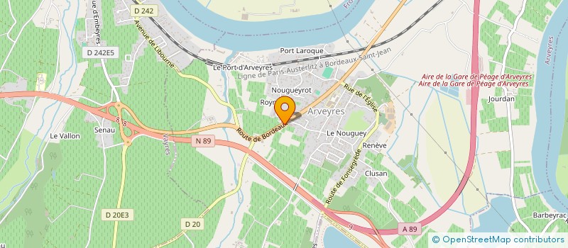 localisation de l'entreprise MADAME PIERRETTE HUGUET  ARVEYRES