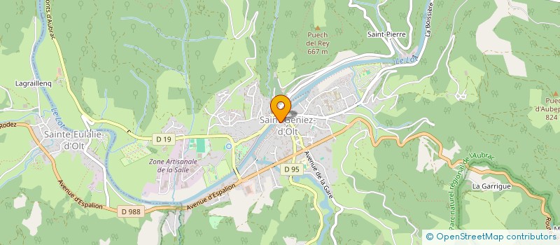localisation de l'entreprise MADAME PIERRETTE LASMAYOUX  SAINT GENIEZ D'OLT ET D'AUBRAC