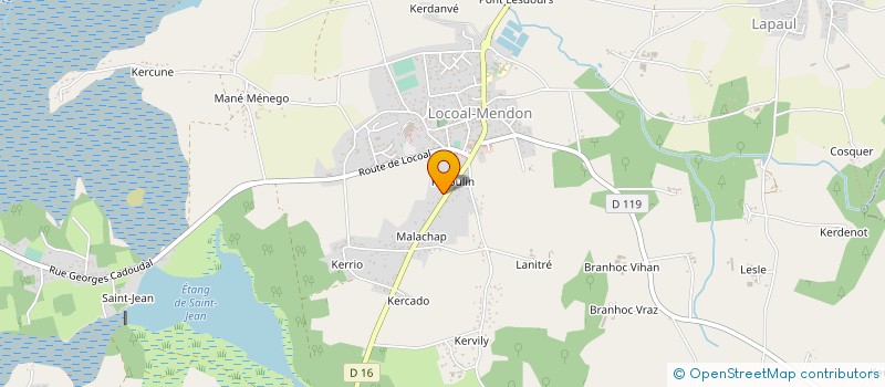 localisation de l'entreprise MADAME PIERRETTE LE BARON  LOCOAL-MENDON