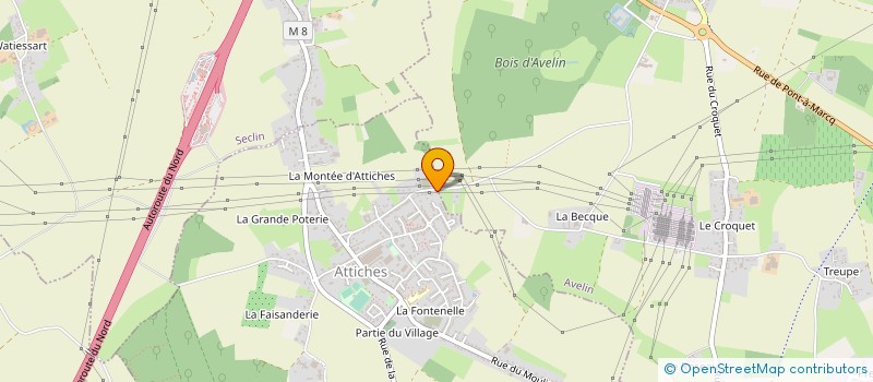 localisation de l'entreprise MADAME PIERRETTE LEPOIVRE  ATTICHES