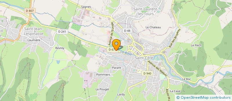 localisation de l'entreprise MADAME PIERRETTE LETOULAT à SAINT-CERE