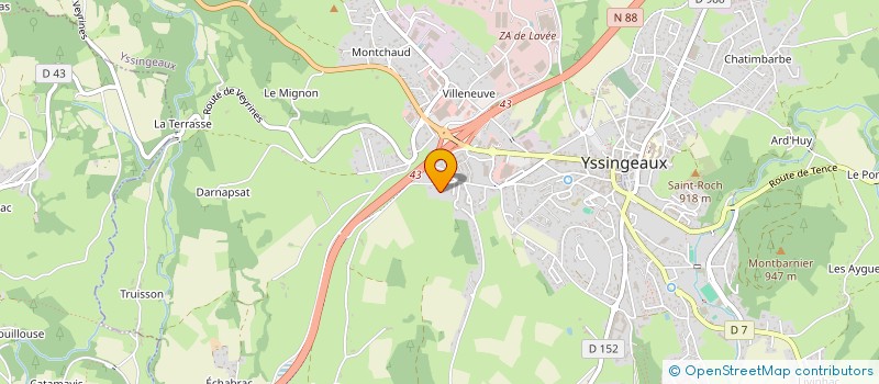 localisation de l'entreprise MADAME PIERRETTE MARGERIT à YSSINGEAUX