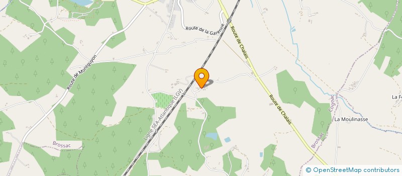 localisation de l'entreprise MADAME PIERRETTE MAUDET  BROSSAC