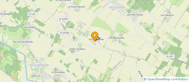 localisation de l'entreprise MADAME PIERRETTE MOREAU à SOULIGNONNE