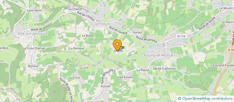 localisation de l'entreprise MADAME PIERRETTE PERRIER à PORTE-DES-PIERRES-DOREES