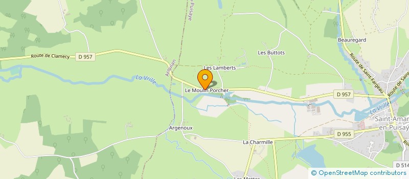 localisation de l'entreprise MADAME PIERRETTE PICARD  SAINT-AMAND-EN-PUISAYE