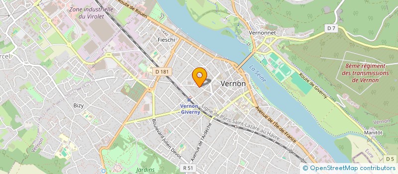 localisation de l'entreprise MADAME PIERRETTE ROBLIN  VERNON