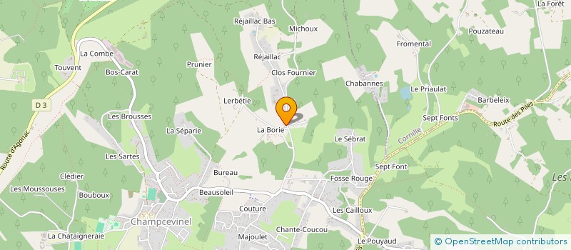 localisation de l'entreprise MADAME PIERRETTE ROUSSEAU à CHAMPCEVINEL