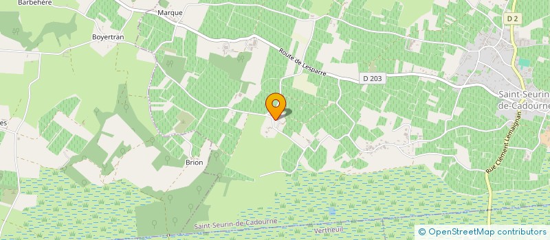 localisation de l'entreprise MADAME PIERRETTE SEVRAIN  SAINT-SEURIN-DE-CADOURNE