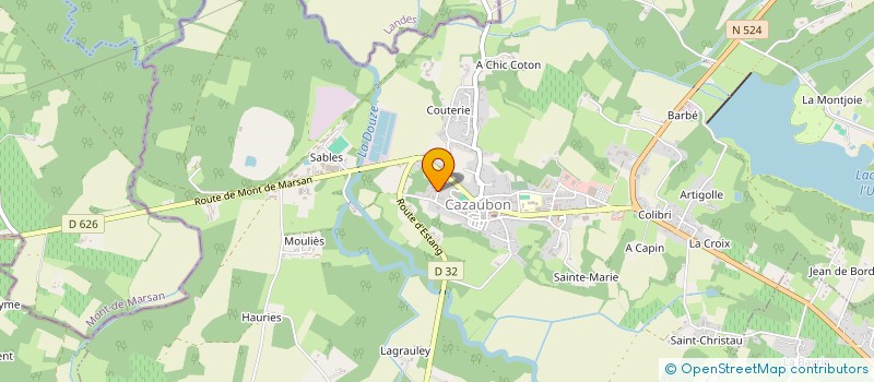 localisation de l'entreprise MADAME PIERRETTE SOUBIRON  CAZAUBON