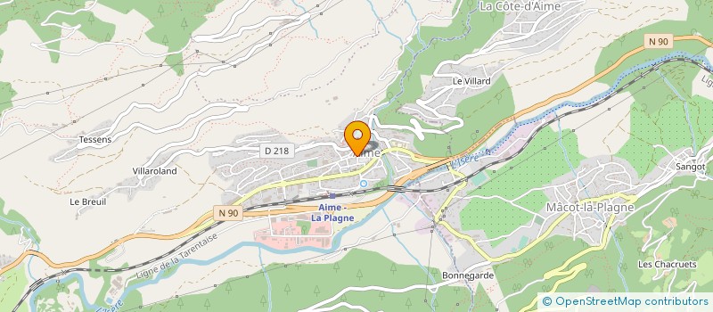 localisation de l'entreprise MADAME PIERRETTE VIVET  AIME-LA-PLAGNE