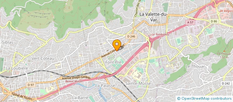 localisation de l'entreprise MADAME PIERRETTE ZANARDINI  TOULON