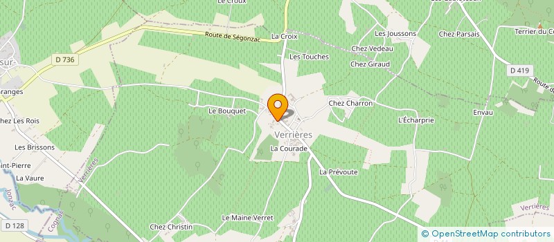 localisation de l'entreprise MADAME PIERRINE BOUREAU à VERRIERES