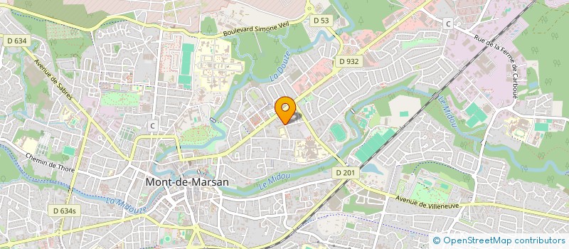 localisation de l'entreprise MADAME PLATRERIE USO S  MONT-DE-MARSAN