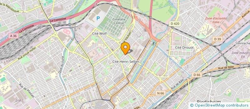 localisation de l'entreprise MADAME POLINA SUBKHANKULOVA  MULHOUSE