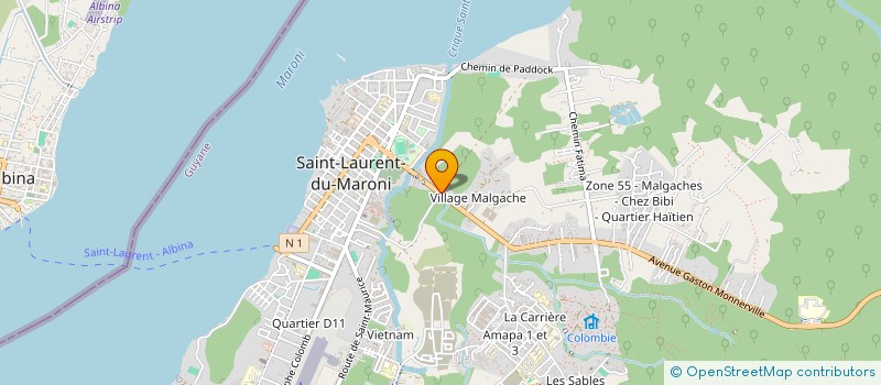 localisation de l'entreprise MADAME PORFIRIA SILVA DA SILVA  SAINT-LAURENT-DU-MARONI