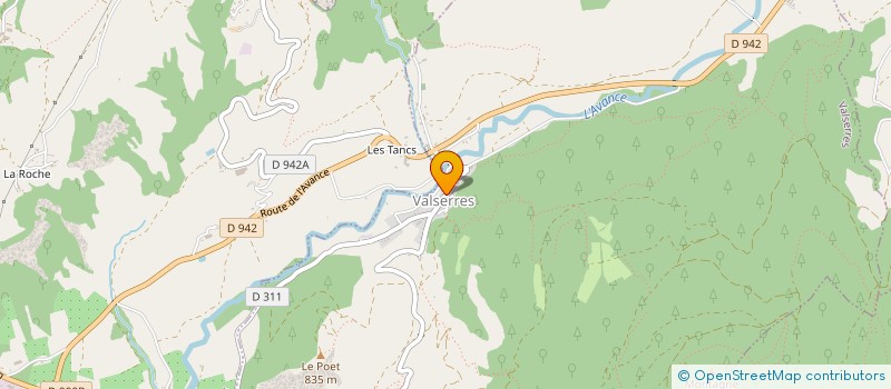 localisation de l'entreprise MADAME POUX NATACHA  VALSERRES