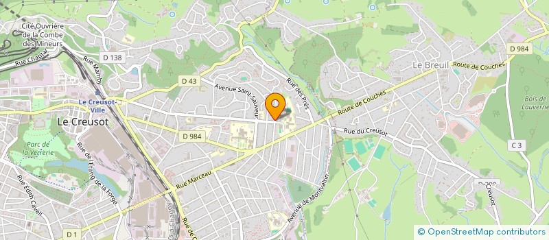 localisation de l'entreprise MADAME PRESCILLIA CHASSAING  LE CREUSOT