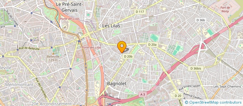 localisation de l'entreprise MADAME PRESCILLIA FERNANDES à BAGNOLET