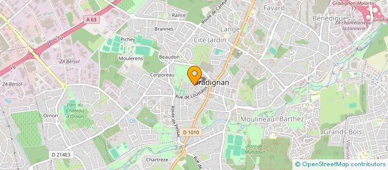 localisation de l'entreprise MADAME PRISCA FAUDRY à GRADIGNAN