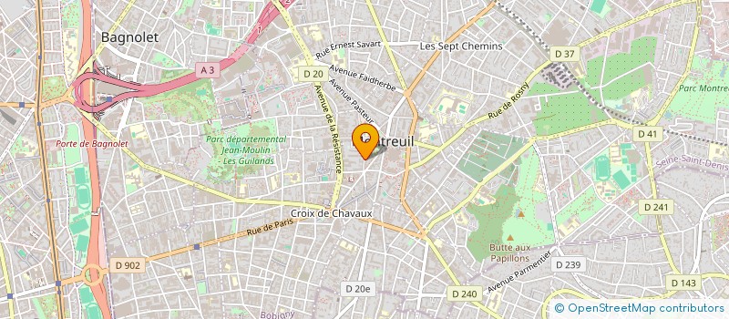localisation de l'entreprise MADAME PRISCA MARTAGUET à MONTREUIL