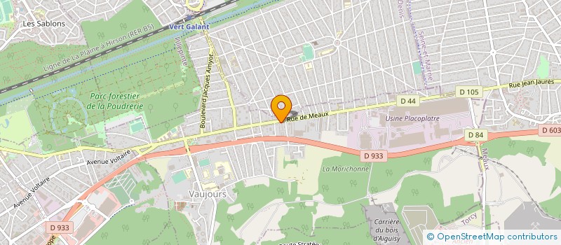 localisation de l'entreprise MADAME PRISCA NKOUNKOU NGOULOUBI  VAUJOURS