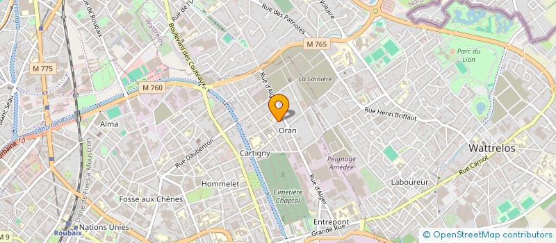 localisation de l'entreprise MADAME PRISCILLA ANTUNES  ROUBAIX