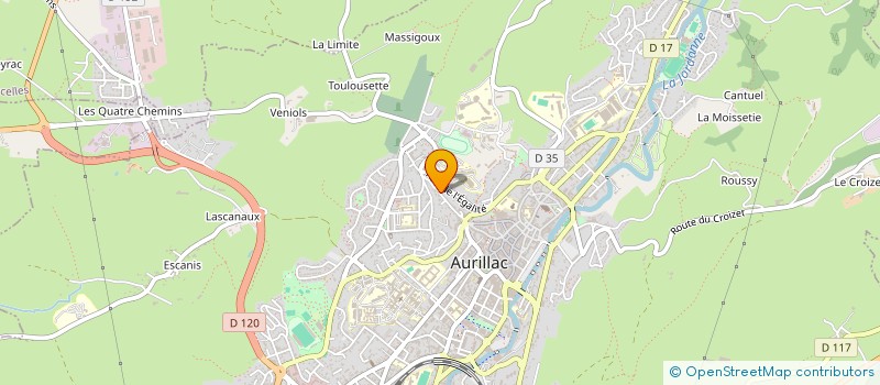 localisation de l'entreprise MADAME PRISCILLA BARRES à AURILLAC