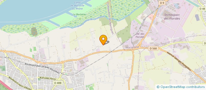 localisation de l'entreprise MADAME PRISCILLA BERGIA  CHATEAUNEUF-LES-MARTIGUES