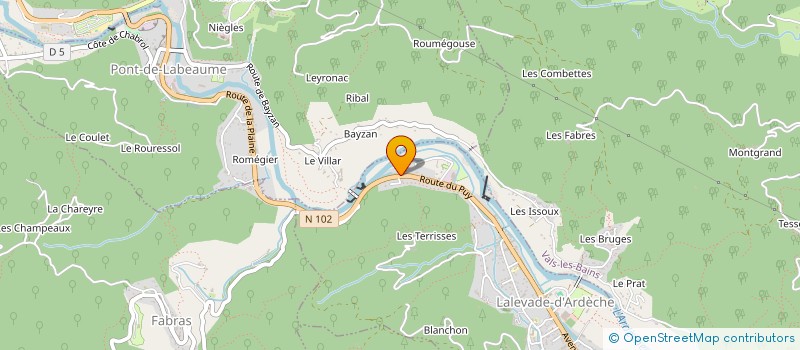 localisation de l'entreprise MADAME PRISCILLA BERTON à LALEVADE-D'ARDECHE