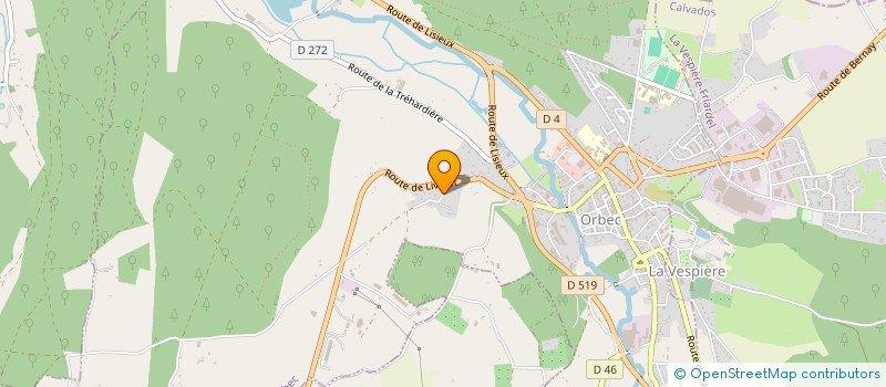 localisation de l'entreprise MADAME PRISCILLA BROSSET  ORBEC