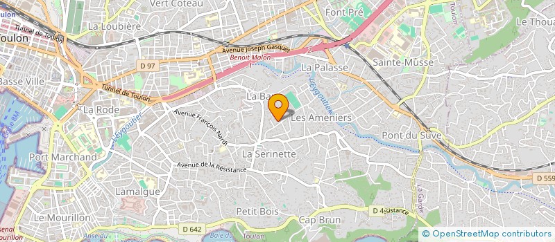 localisation de l'entreprise MADAME PRISCILLA FERAUD  TOULON