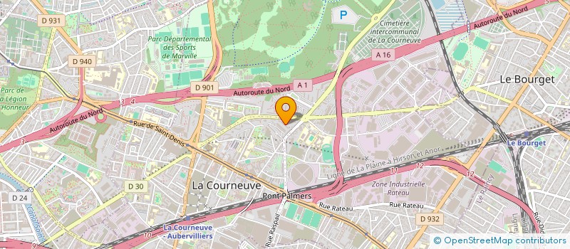 localisation de l'entreprise MADAME PRISCILLA-MEGHANN DEREIX à LA COURNEUVE