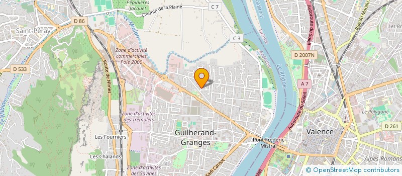 localisation de l'entreprise MADAME PRISCILLA MONZAT  GUILHERAND-GRANGES