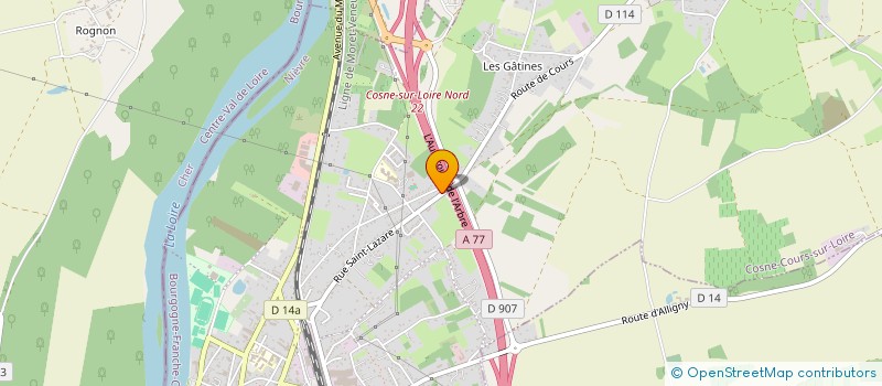 localisation de l'entreprise MADAME PRISCILLA PIAZZA à COSNE-COURS-SUR-LOIRE