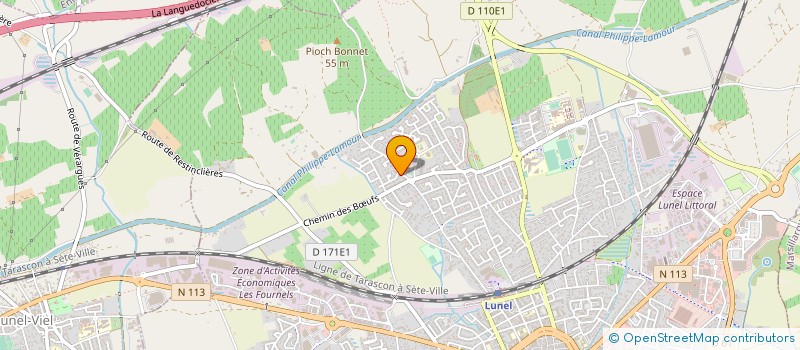 localisation de l'entreprise MADAME PRISCILLA PIERRE  LUNEL