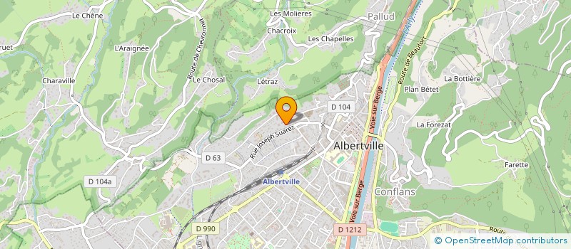 localisation de l'entreprise MADAME PRISCILLE CAPTAL  ALBERTVILLE