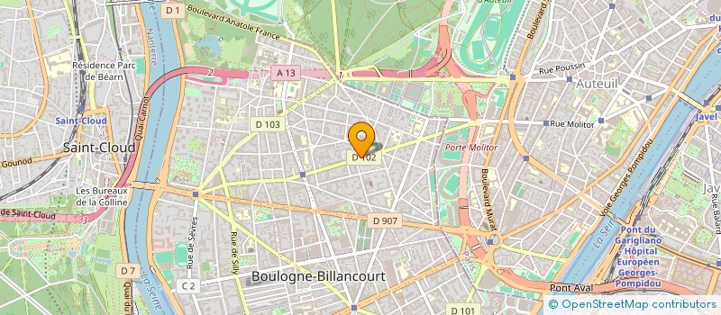 localisation de l'entreprise MADAME PRISCILLE DOUVILLE DE FRANSSU à BOULOGNE-BILLANCOURT