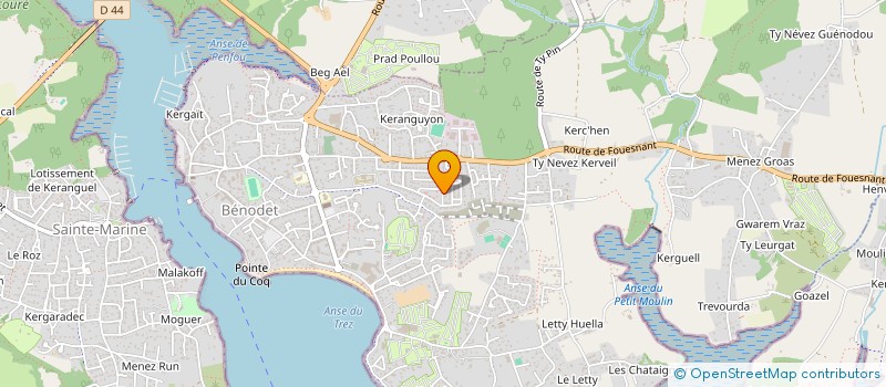 localisation de l'entreprise MADAME PRISCILLE MARCOUX  BENODET