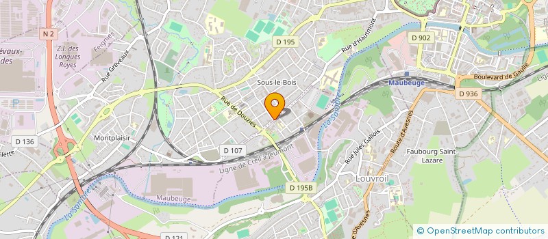 localisation de l'entreprise MADAME PRISCILLIA CACHOIRE  MAUBEUGE