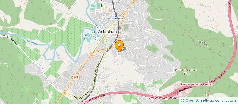 localisation de l'entreprise MADAME PRISCILLIA COLNOT  VIDAUBAN