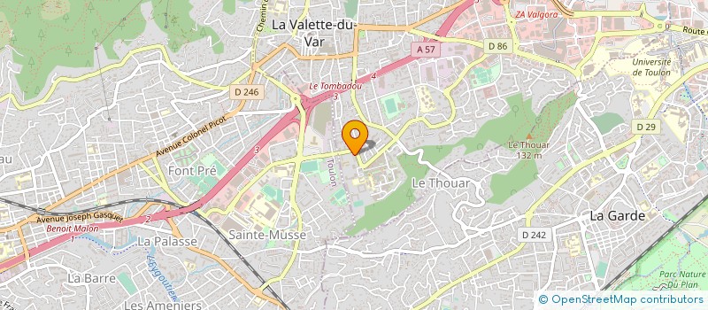 localisation de l'entreprise MADAME PRISCILLIA LUGARI à LA VALETTE-DU-VAR