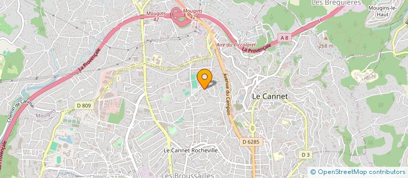 localisation de l'entreprise MADAME PRISCILLIA PORRETTA à LE CANNET